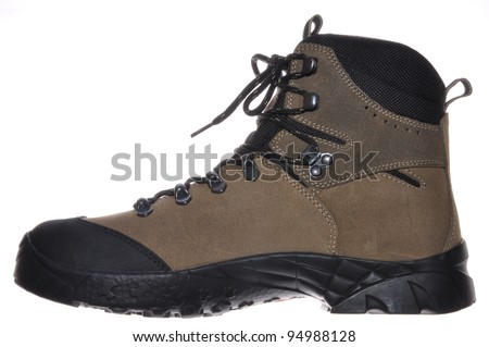 Single hiking boot for mountaineering