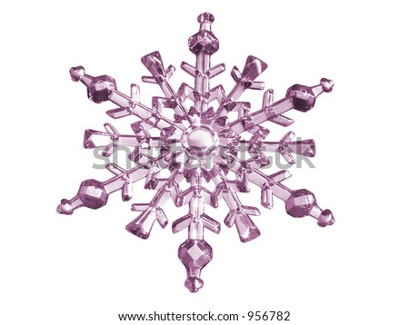 pink snowflake clipart