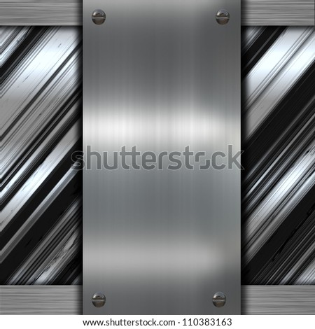 metal plate with banner