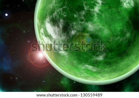 green planet. Element s of this image furnished by NASA