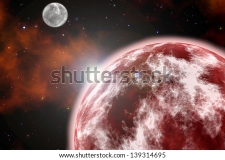 red planet. Element s of this image furnished by NASA