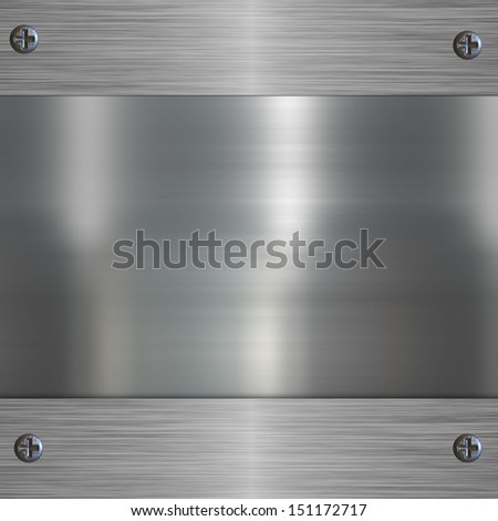 metal banner on silver  background