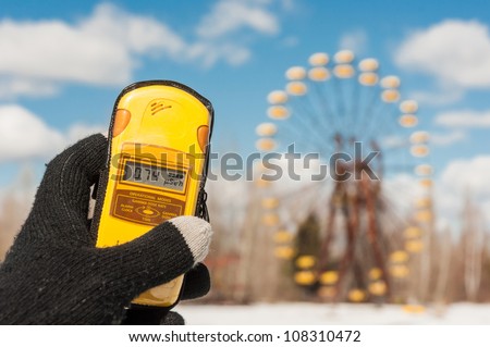Geiger counter in chernobyl, amusement park