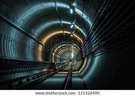 Underground Facility With A Big Tunnel Leading Deep Down