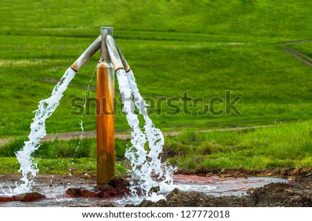 Water flowing from outdoor tap and getting wasted