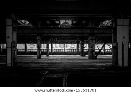 Industrial Interior Of An Old Factory Building