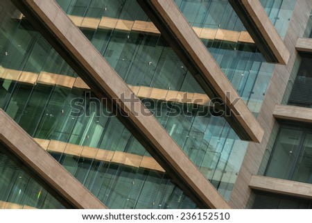 Abstract picture of a modern building angle shot