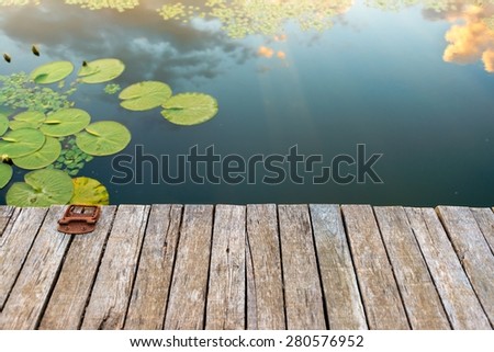 Jetty and Peaceful place at the pond