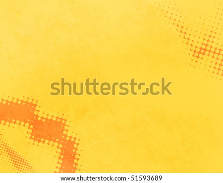 Bright orange grunge background with subtle halftone pattern.