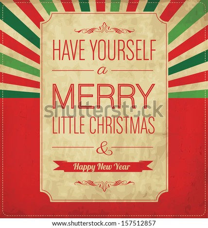 Christmas Greeting Card Typographic Design Christmas Greeting Card Typographic Design