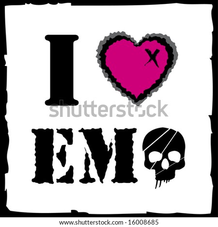 cute emo love backgrounds. emo love new. stock vector