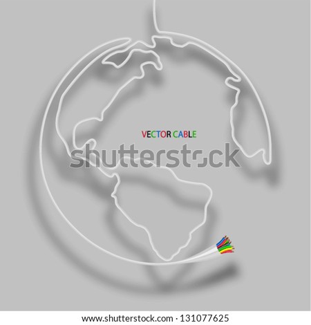 Cable globe Vector illustration Cable globe Vector illustration