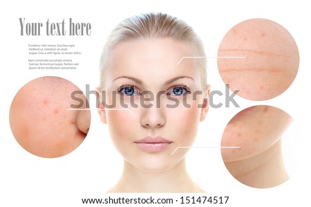 Beautiful woman's portrait isolated on white, skin care concept.
