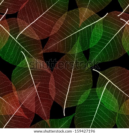 Seamless  leaves background