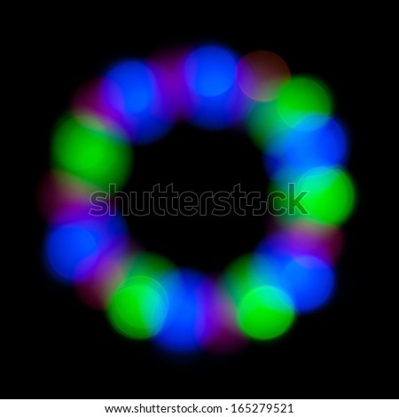 Abstract circle bokeh, magic colorful blurred background.