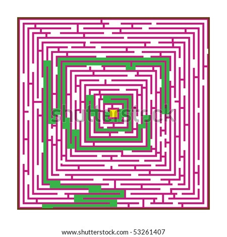 Maze, concept of searching the decision