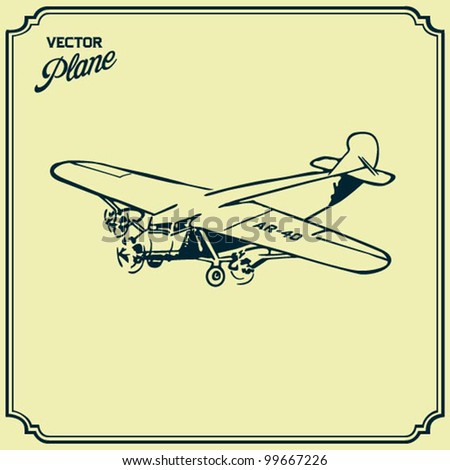 vintage plane vector