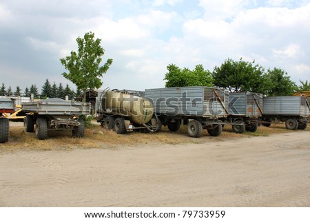 old agricultural slurry wagons