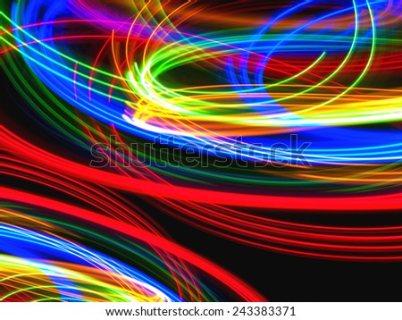 Coloured light streaks