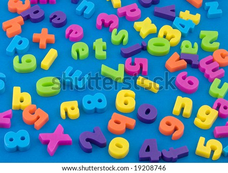 Children,plastic magnetic alphabet letters
