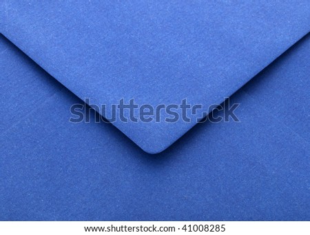 Blue open flap envelope
