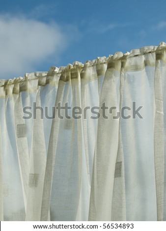 Net curtain on a window