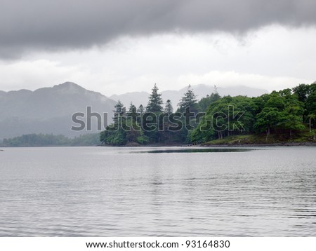 Lake district in the rain