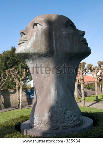 Two Head Sculpture