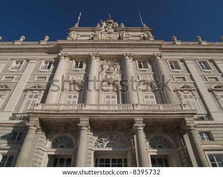 Front entrance to palace at Madrid Palace