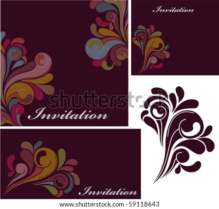 colourful invitation cards