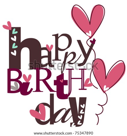 Birthday Vector on Cute Happy Birthday Eps 10 Stock Vector 75347890   Shutterstock