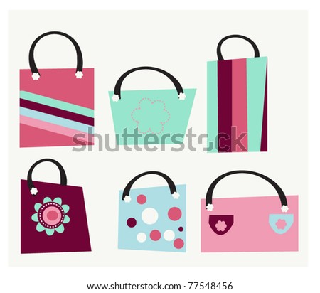 cute bags stock vector 77548456 shutterstock cute bags 450x411