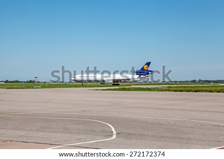 Lufthansa Cargo Mcdonnell Douglas D-ALO on the ground, Kazakhstan, Almaty International Airport, June, 05, 2011.