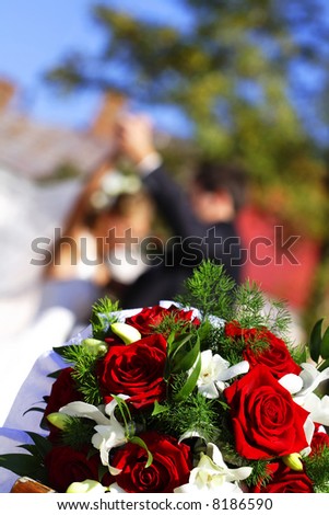 Romantic wedding couple. Photo session