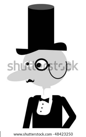 a top hat with a monocle top hat and monocle. a top hat with a monocle