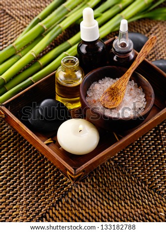 aromatic salt therapy in spa setting