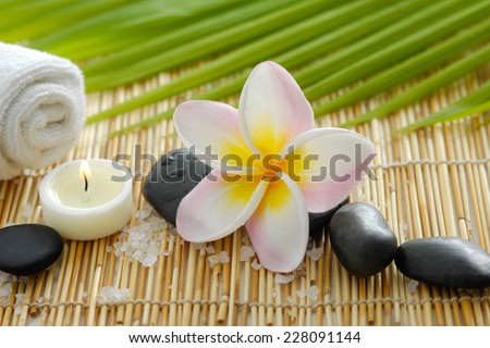 spa relax set on mat