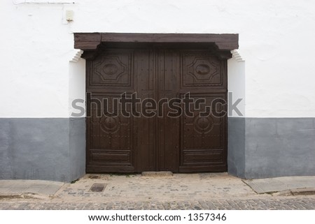 Big doors of an antique building