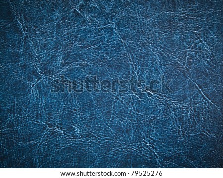 Blue paint leather