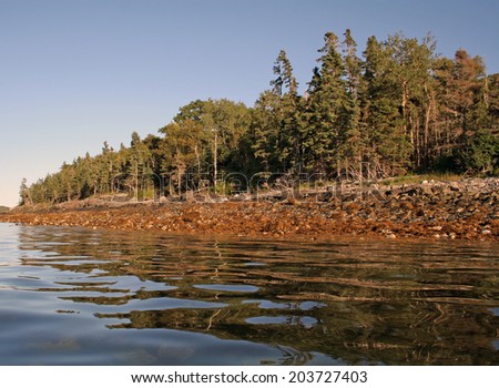 A shot of Bar Island, just outside of Bar Harbor, Maine, USA.