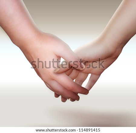 hand to hand - love concept