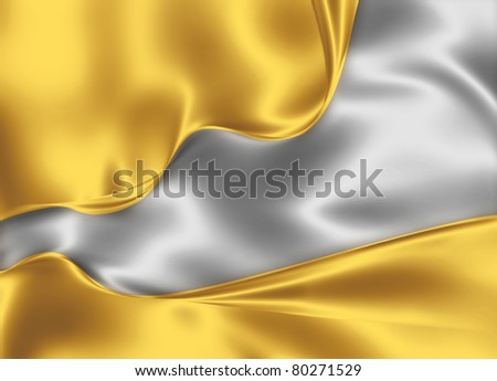 gold and silver silk design