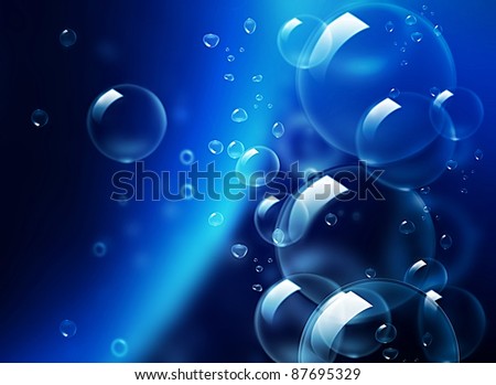 bubbles under water - elegant abstract background