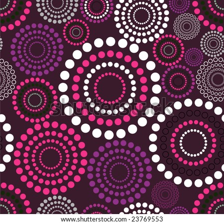  Vector retro black pink and dark red seamless dotted circle background