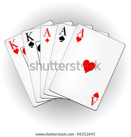 Poker three of a kind and a pair
