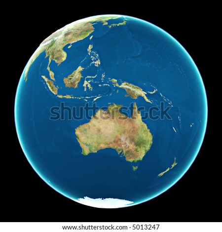 Australia In Globe