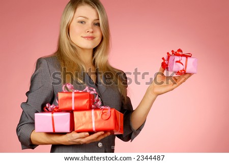 business-woman & gifts