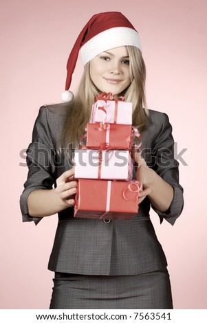 business-woman & gift
