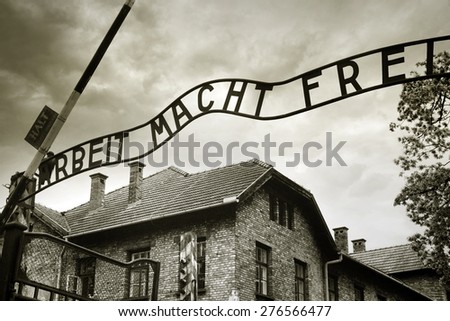 Entrance to the Auschwitz concentration camp
