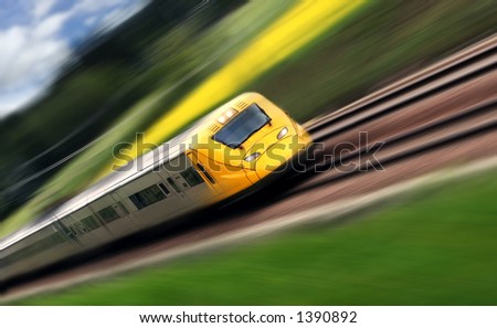 Train in motion